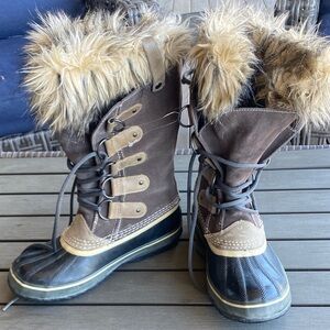 Sorel Joan of Arctic Women's Winter Boots - Tan, Gray and Black